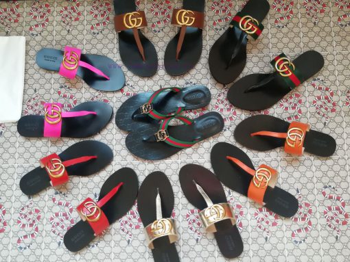 New release~~2019 new gucciGucci bee bottom flip flops 35-459o27g55k - Image 8
