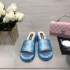 Chanel 24p Spring/Summer New Product Thick Bottom Full Diamond Dragging Lazy One Line Slippeb4roecox