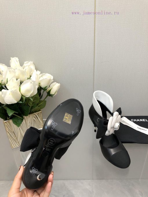Top Grade Chanel Vintage Double C Bow High Heels Single Shoes -Chanel Grandma Chanel's superhnn4ni1u - Image 6