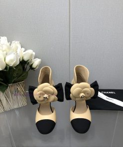 Top Grade Chanel Vintage Double C Bow High Heels Single Shoes -Chanel Grandma Chanel's super4vjsw2yj