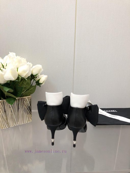 Top Grade Chanel Vintage Double C Bow High Heels Single Shoes -Chanel Grandma Chanel's superhnn4ni1u - Image 9
