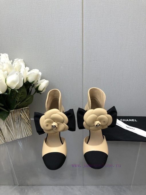 Top Grade Chanel Vintage Double C Bow High Heels Single Shoes -Chanel Grandma Chanel's super4vjsw2yj - Image 2