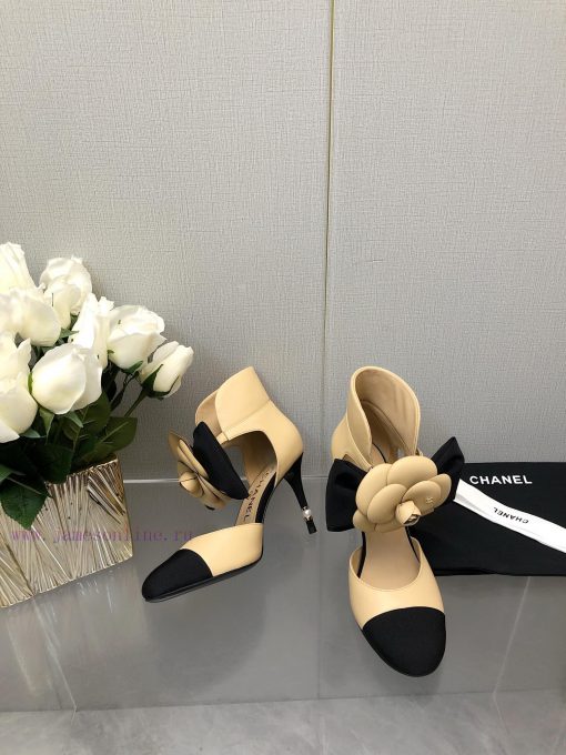 Top Grade Chanel Vintage Double C Bow High Heels Single Shoes -Chanel Grandma Chanel's super4vjsw2yj - Image 7