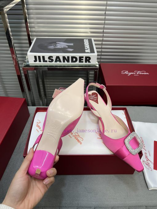 Top tierRV pointed rhinestone silk single shoeAll the craftsmanship is used to create a perfokucrjpu - Image 10