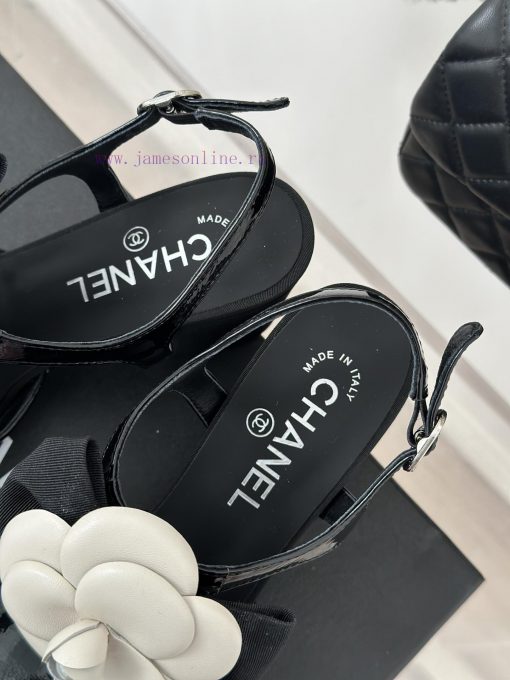 Chanel | Chanel 24C New Product ClassicCamellia Thick Bottom Sandals and Slippers SeriesThe ugs1buz8 - Image 9
