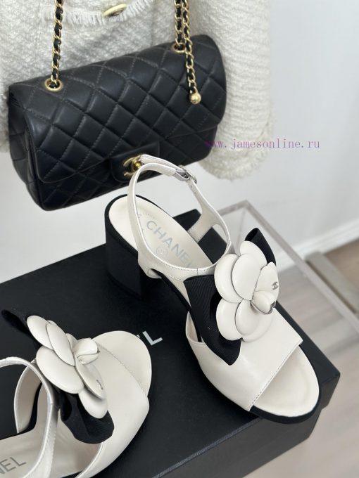 Chanel | Chanel 24C New Product ClassicCamellia Thick Bottom Sandals and Slippers SeriesThe i20aipsc - Image 6