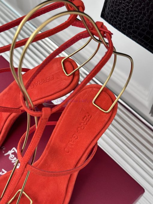 Salvatore Ferragamo 24S Spring/Summer New SandalsThe shoe upper is made of lambskinMixed shev4utksof - Image 9