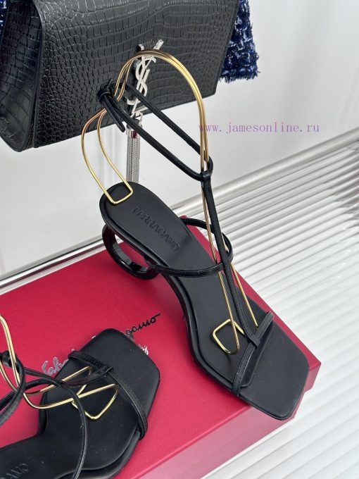 Salvatore Ferragamo 24S Spring/Summer New SandalsThe shoe upper is made of lambskinMixed shemfjsaq2m - Image 6