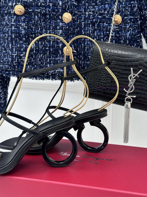 Salvatore Ferragamo 24S Spring/Summer New SandalsThe shoe upper is made of lambskinMixed shemfjsaq2m - Image 7