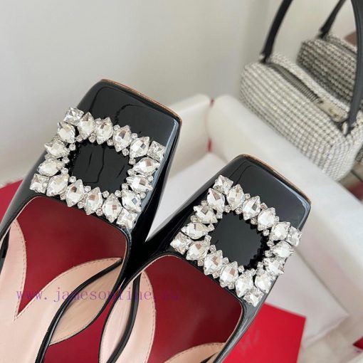 𝑹𝒐𝒈𝒆𝒓𝑽𝒊𝒗 * 𝒆𝒓 New Jewel Heel Sparkling Diamond Inlaid High Heel Half Drag | Top Purchasing Lsi8s83se - Image 7