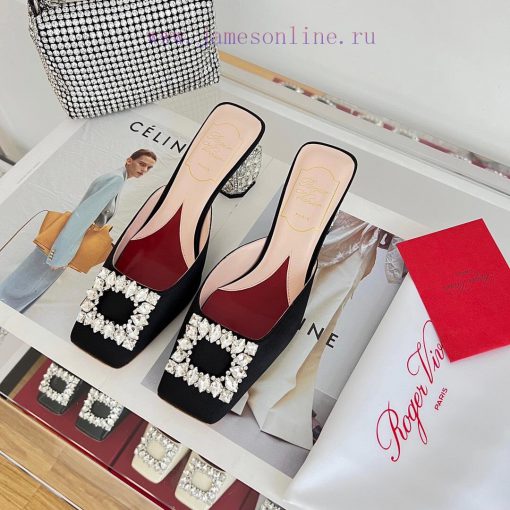 𝑹𝒐𝒈𝒆𝒓𝑽𝒊𝒗 * 𝒆𝒓 New Jewel Heel Sparkling Diamond Inlaid High Heel Half Drag | Top Purchasing L7ushz4dp - Image 3