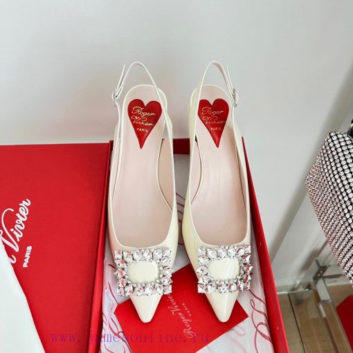 ️𝑹𝒐𝒈𝒆𝒓𝑽𝒊𝒗 * 𝒆𝒓 New Virgule diamond buckle comma heel with high heels | Top purchasing level-knh7u5qx - Image 5