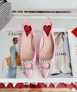 ️𝑹𝒐𝒈𝒆𝒓𝑽𝒊𝒗 * 𝒆𝒓 New Virgule diamond buckle comma heel with high heels | Top purchasing level-qud3eoik