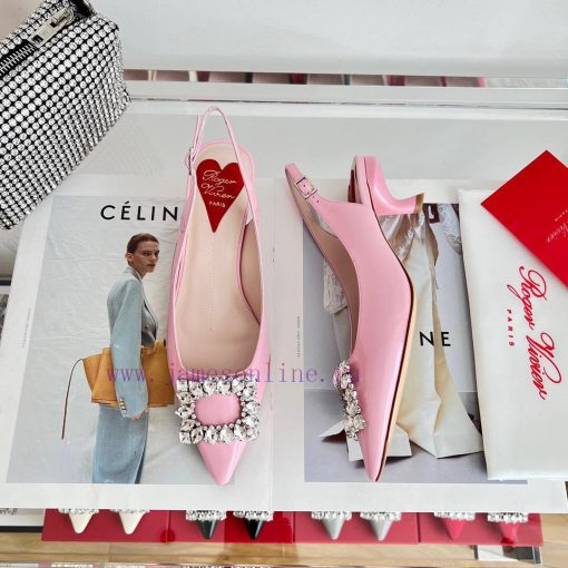 ️𝑹𝒐𝒈𝒆𝒓𝑽𝒊𝒗 * 𝒆𝒓 New Virgule diamond buckle comma heel with high heels | Top purchasing level-qud3eoik - Image 3