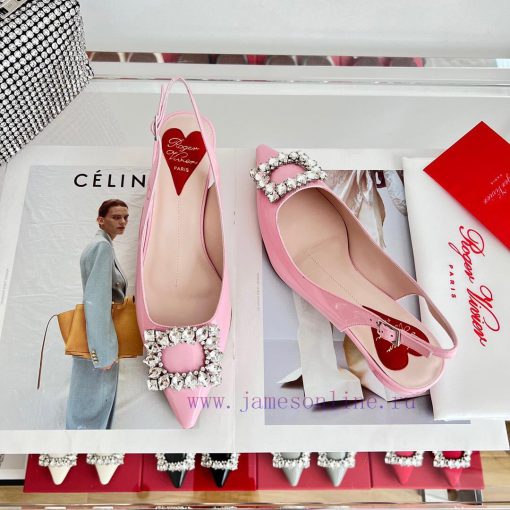 ️𝑹𝒐𝒈𝒆𝒓𝑽𝒊𝒗 * 𝒆𝒓 New Virgule diamond buckle comma heel with high heels | Top purchasing level-qud3eoik - Image 4