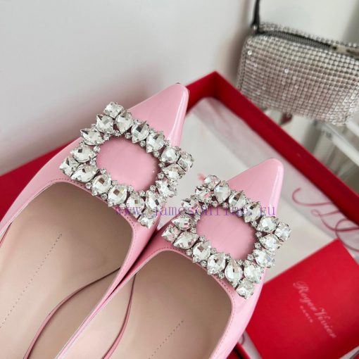 ️𝑹𝒐𝒈𝒆𝒓𝑽𝒊𝒗 * 𝒆𝒓 New Virgule diamond buckle comma heel with high heels | Top purchasing level-qud3eoik - Image 7