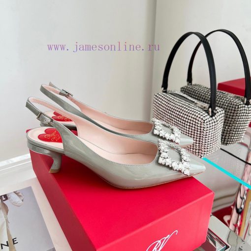 ️𝑹𝒐𝒈𝒆𝒓𝑽𝒊𝒗 * 𝒆𝒓 New Virgule diamond buckle comma heel with high heels | Top purchasing level-nka5rxiq - Image 6