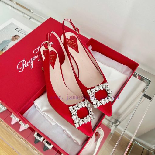 ️𝑹𝒐𝒈𝒆𝒓𝑽𝒊𝒗 * 𝒆𝒓 New Virgule diamond buckle comma heel with high heels | Top purchasing level-eoeu3nbp