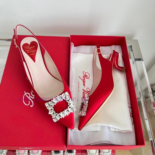 ️𝑹𝒐𝒈𝒆𝒓𝑽𝒊𝒗 * 𝒆𝒓 New Virgule diamond buckle comma heel with high heels | Top purchasing level-eoeu3nbp - Image 3