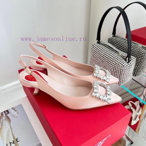 ️𝑹𝒐𝒈𝒆𝒓𝑽𝒊𝒗 * 𝒆𝒓 New Virgule diamond buckle comma heel with high heels | Top purchasing level-biq6ivql - Image 5