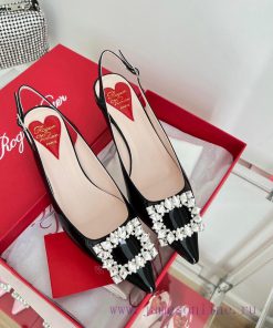 ️𝑹𝒐𝒈𝒆𝒓𝑽𝒊𝒗 * 𝒆𝒓 New Virgule diamond buckle comma heel with high heels | Top purchasing level-fjhafxqb