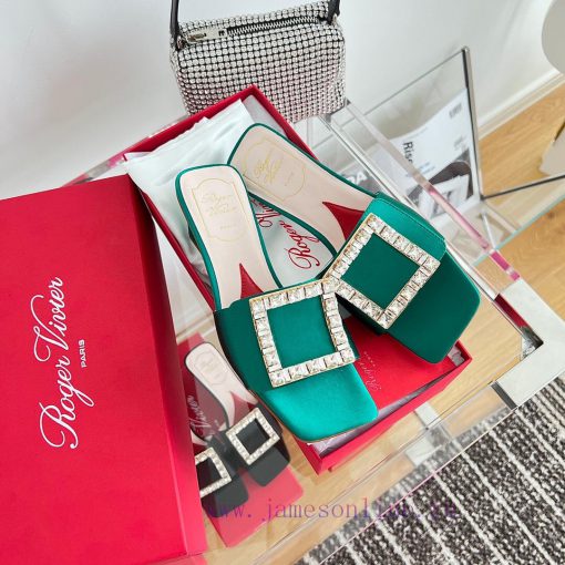 ️️* 𝓥/Biki Love 4.5cm Diamond Thread Satin High Heels-Black Yellow Grey Green Rose Red-Materyvcjsnn6 - Image 3
