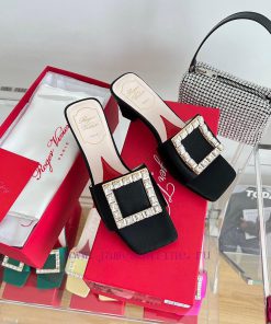 ️️* 𝓥/Biki Love 4.5cm Diamond Thread Satin High Heels-Black Yellow Grey Green Rose Red-Matervmcegw6k