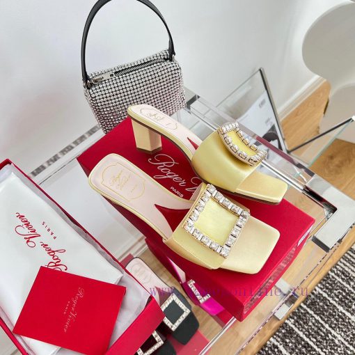 ️️* 𝓥/Biki Love 4.5cm Diamond Thread Satin High Heels-Black Yellow Grey Green Rose Red-Matercw7mk94j - Image 3