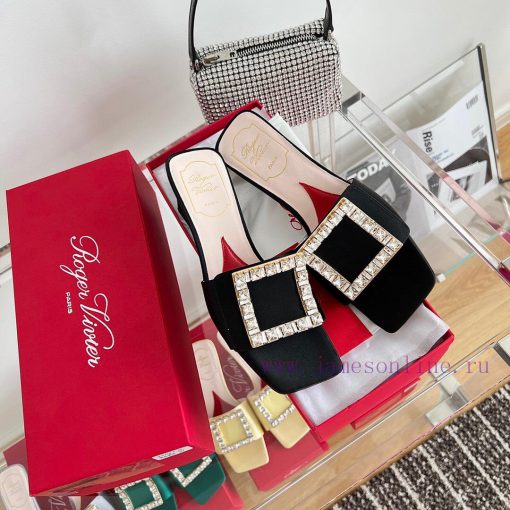 ️️* 𝓥/Biki Love 4.5cm Diamond Thread Satin High Heels-Black Yellow Grey Green Rose Red-Matervmcegw6k - Image 4