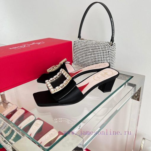️️* 𝓥/Biki Love 4.5cm Diamond Thread Satin High Heels-Black Yellow Grey Green Rose Red-Matervmcegw6k - Image 8