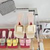 ️️* 𝓥/Biki Love 4.5cm metal buckle patent leather high heels-Elephant Grey Silver New Blue Y37dezt9j