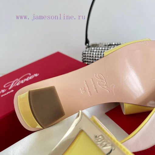 ️️* 𝓥/Biki Love 4.5cm metal buckle patent leather high heels-Elephant Grey Silver New Blue Yu9re2svl - Image 10
