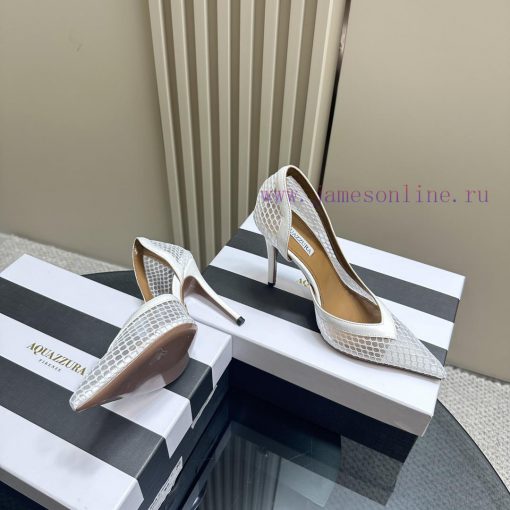 AQUAZZURA 24 Spring/Summer New Mesh High HeelsIt's both simple and fashionable, too dazzlingeoc1p4m4 - Image 3