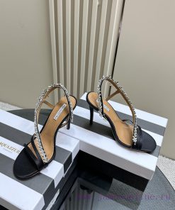AQUAZZURA Golden Pineapple 2024 𝐒𝐒𝐧𝐞𝐰 Spring/Summer New Water Diamond High Heels Aquazzura/P5ogyehzh