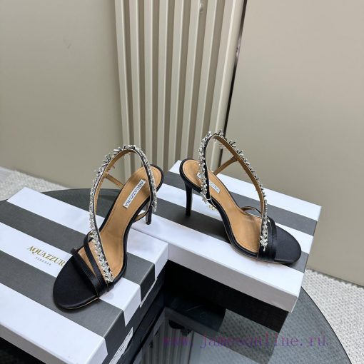 AQUAZZURA Golden Pineapple 2024 𝐒𝐒𝐧𝐞𝐰 Spring/Summer New Water Diamond High Heels Aquazzura/P5ogyehzh