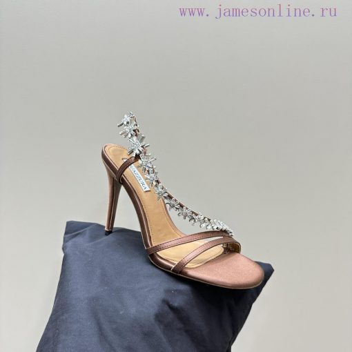 AQUAZZURA Golden Pineapple 2024 𝐒𝐒𝐧𝐞𝐰 Spring/Summer New Water Diamond High Heels Aquazzura/Pt935rilz - Image 8