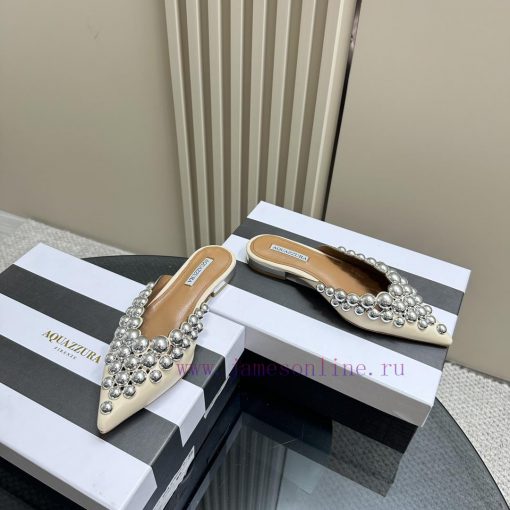 AQUAZZURA Golden Pineapple 2024 𝐒𝐒𝐧𝐞𝐰 Spring/Summer New Flat Shoes Aquazzura/Pineapple Italiuu3ic9f1 - Image 4
