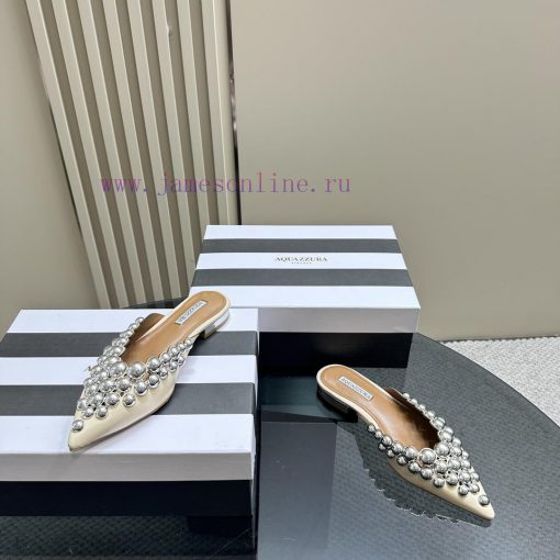 AQUAZZURA Golden Pineapple 2024 𝐒𝐒𝐧𝐞𝐰 Spring/Summer New Flat Shoes Aquazzura/Pineapple Italiuu3ic9f1 - Image 6