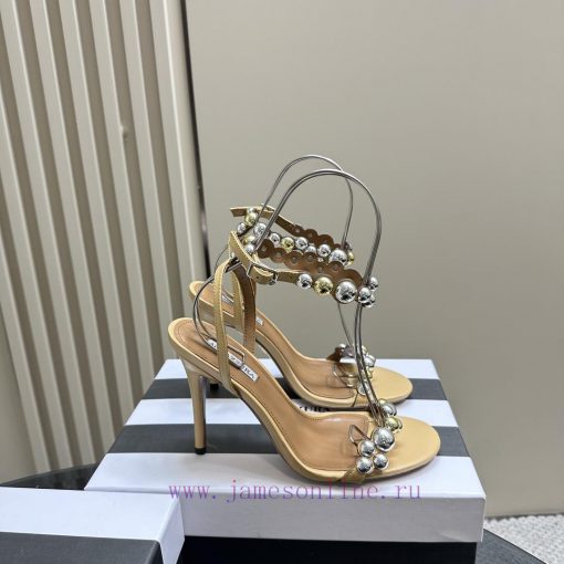 AQUAZZURA Golden Pineapple 2024 𝐒𝐒𝐧𝐞𝐰 Spring/Summer New High Heels Aquazzura/Pineapple Italiht9y0v5j - Image 4