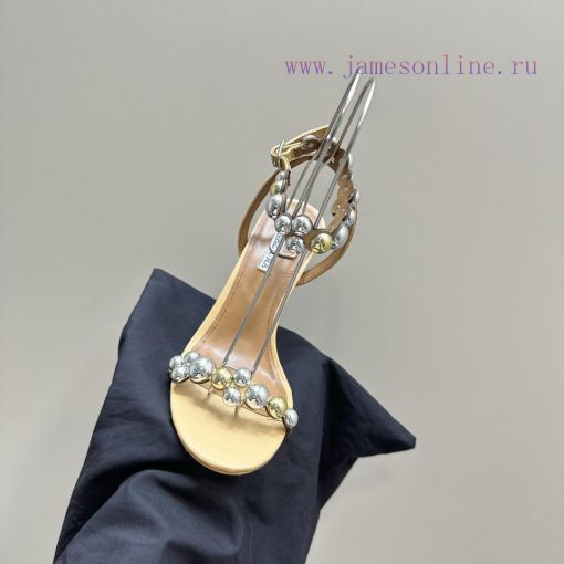 AQUAZZURA Golden Pineapple 2024 𝐒𝐒𝐧𝐞𝐰 Spring/Summer New High Heels Aquazzura/Pineapple Italiht9y0v5j - Image 9