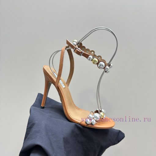 AQUAZZURA Golden Pineapple 2024 𝐒𝐒𝐧𝐞𝐰 Spring/Summer New Flat Shoes Aquazzura/Pineapple Italidavqwqtc - Image 8