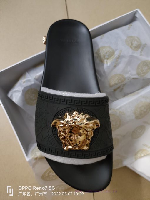 Versace Versace original 1:1 mold metal beautiful Sha head The outsole PU rubber combinationoiyg8xcn