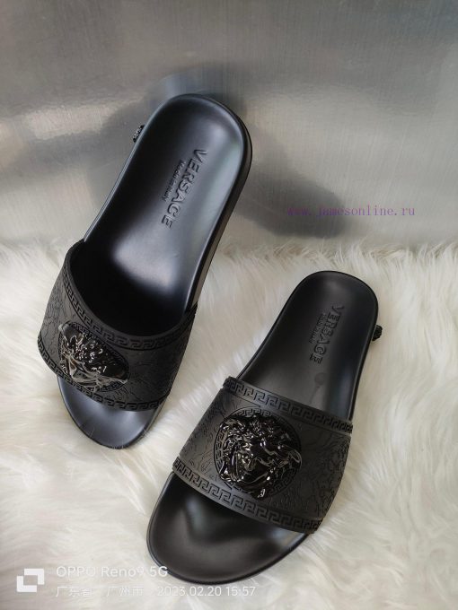 Versace Versace original 1:1 mold metal beautiful Sha head The outsole PU rubber combinationmujve5h2 - Image 3