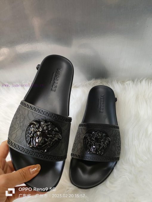 Versace Versace original 1:1 mold metal beautiful Sha head The outsole PU rubber combinationmujve5h2 - Image 5