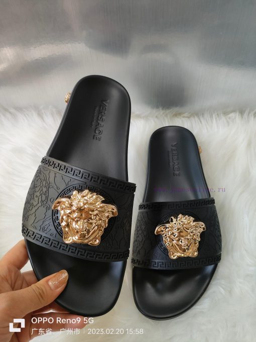 Versace Versace original 1:1 mold metal beautiful Sha head The outsole PU rubber combination96d4phy8 - Image 5