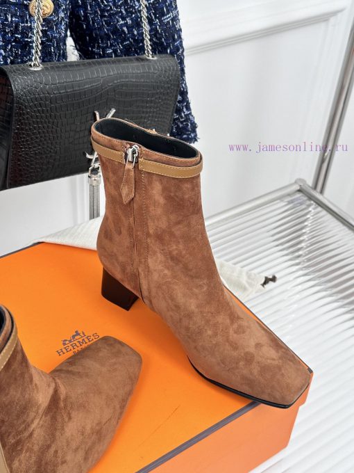 Hermes Classic Autumn/WinterKelly's chunky ankle bootsGo materialThe shoe upper is made of od3cf4ufy - Image 6