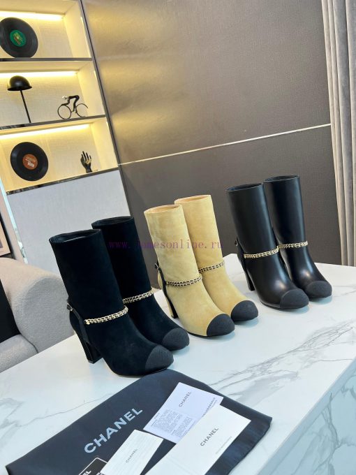 Chanel 2023CHANEL official website synchronous side zipper boots purchasing grade quality ore221wgq0