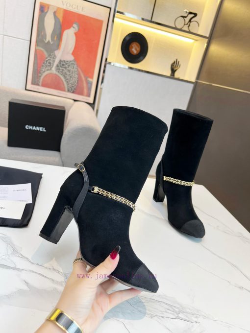 Chanel 2023CHANEL official website synchronous side zipper boots purchasing grade quality ore221wgq0 - Image 4