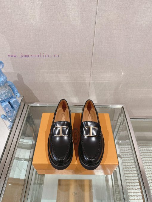 24Ss early spring new Tod's thick soled T-shaped buckle loafersThis Le Fu shoe buckle is decd7ghw8ul