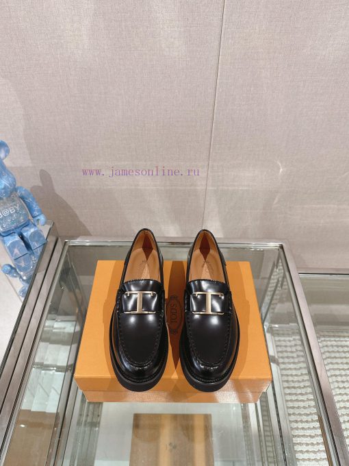 24Ss early spring new Tod's thick soled T-shaped buckle loafersThis Le Fu shoe buckle is decd7ghw8ul - Image 2